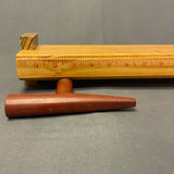 Vintage Lakota Sioux Wooden Pipe with Porcupine Quill Wrap and Carved Pipestone Bowl   (GM345)