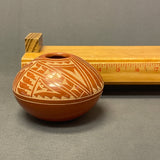 Carol Vigil, Jemez Pueblo Hand-polished and Etched Pot with Step Design   (SSC105)