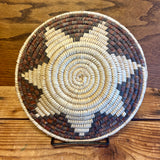 Vintage Tohono O'odham (Papago) Coiled Basket with Star Pattern, authentic Native American (SSB25)