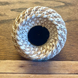 Vintage Tohono O'odham (Papago) Split Stitch Coiled Basket Vase made with Bear Grass and Split Yucca  (SSB26)