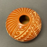 Carol Vigil, Jemez Pueblo Hand-polished and Etched Pot with Step Design   (SSC105)