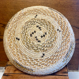 Vintage Tohono O'odham (Papago) Combination Stitch Basket with Caterpillar and Bear Tracks Pattern  (SSB27)