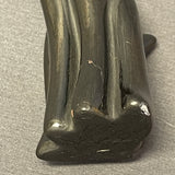 Linda Jo' Povi Askan, Santa Clara Pueblo, Vintage Blackware Howling Wolf Figure   (SSC76)