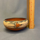 Vintage Zia Pueblo Wide-Mouth Painted Clay Pot with Geometric Design, ca 1940s  (NL49)