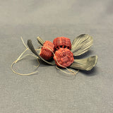 Set of 3 Bessie Russell, Cherokee Basketry and Corn Husk Items, authentic Native American    (SSB55)