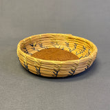 Small Vintage Seminole Basket with Cotton Thread Design, authentic Native American  (VW100)