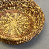 Antique Woodlands Sweetgrass and Pine Needle Basket with Lid, ca. 1923    (VW103)