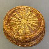 Antique Woodlands Sweetgrass and Pine Needle Basket with Lid, ca. 1923    (VW103)