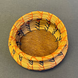 Small Vintage Seminole Basket with Cotton Thread Design, authentic Native American  (VW94)