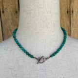 Turquoise Beaded Necklace with Toggle Closure (BH71)