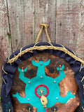 Contemporary Northern Plains Rawhide Shield with a Lizard and Turtle Design  (WHC14)