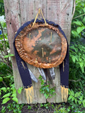 Contemporary Northern Plains Rawhide Shield with a Lizard and Turtle Design  (WHC14)