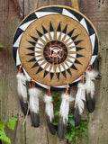 Black War Bonnet Society Shield by Michael Many Horses, Santee Sioux  (WHC15)