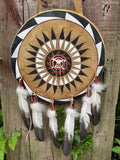 Black War Bonnet Society Shield by Michael Many Horses, Santee Sioux  (WHC15)