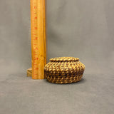 Small Vintage Coushatta Lidded Basket, authentic Native American   (VW95)