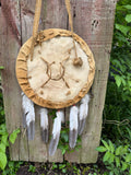 Black War Bonnet Society Shield by Michael Many Horses, Santee Sioux  (WHC15)