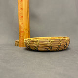 Small Vintage Seminole Basket with Cotton Thread Design, authentic Native American  (VW100)