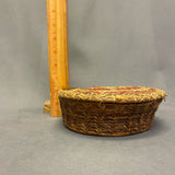 Antique Woodlands Sweetgrass and Pine Needle Basket with Lid, ca. 1923    (VW103)