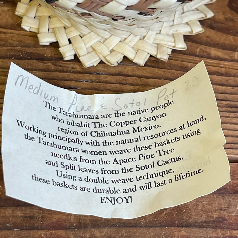 Vintage Tarahumara Pedestal Basket from Mexico  (SSB43)