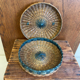 Woodlands Sweetgrass and Split Ash Round Basket with Lid    (SSB45)