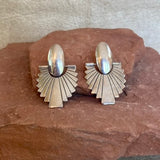 Allison Lee Sterling Silver Post Earrings with Sunburst Drop, Navajo  (BH98)