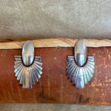 Allison Lee Sterling Silver Post Earrings with Sunburst Drop, Navajo  (BH98)