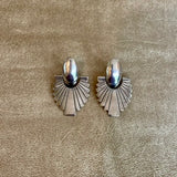 Allison Lee Sterling Silver Post Earrings with Sunburst Drop, Navajo  (BH98)