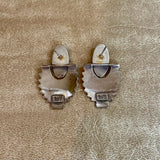 Allison Lee Sterling Silver Post Earrings with Sunburst Drop, Navajo  (BH98)