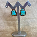 Authentic Navajo Sterling Silver and Turquoise Post Earrings   (BH102)