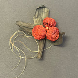 Set of 3 Bessie Russell, Cherokee Basketry and Corn Husk Items, authentic Native American    (SSB55)