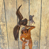 Raymond Chee Carving "Success!" Hopi/Navajo - Fabulous cultural carving by award-winning artist (RS177)