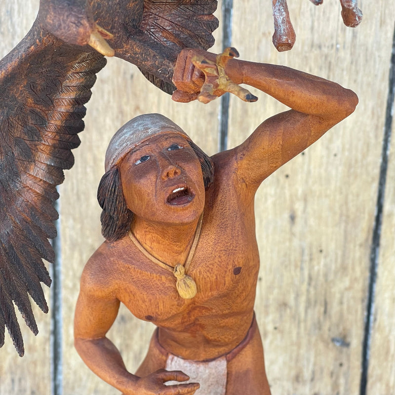 Raymond Chee Carving "Success!" Hopi/Navajo - Fabulous cultural carving by award-winning artist (RS177)