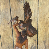 Raymond Chee Carving "Success!" Hopi/Navajo - Fabulous cultural carving by award-winning artist (RS177)
