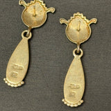 Ray Tracey Signature Piece, Contemporary Navajo Channel Inlay Dangle Earrings, vintage  (WH67)