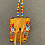 Phyllis Bearskin, Seneca/Cayuga & Chickasaw - Brain tanned leather handmade medicine bag