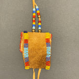 Phyllis Bearskin, Seneca/Cayuga & Chickasaw - Brain tanned leather handmade medicine bag