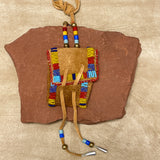 Phyllis Bearskin, Seneca/Cayuga & Chickasaw - Brain tanned leather handmade medicine bag