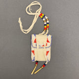 Phyllis Bearskin, Seneca/Cayuga & Chickasaw - Brain tanned leather handmade medicine bag
