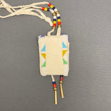 Phyllis Bearskin, Seneca/Cayuga & Chickasaw - Brain tanned leather handmade medicine bag
