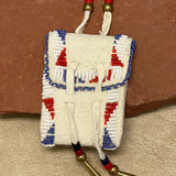 Phyllis Bearskin, Seneca/Cayuga & Chickasaw - Brain tanned leather handmade medicine bag
