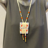 Phyllis Bearskin, Seneca/Cayuga & Chickasaw - Brain tanned leather handmade medicine bag
