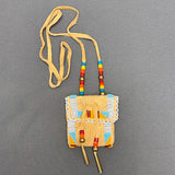 Phyllis Bearskin, Seneca/Cayuga & Chickasaw - Brain tanned leather handmade medicine bag