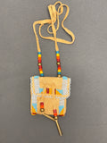 Phyllis Bearskin, Seneca/Cayuga & Chickasaw - Brain tanned leather handmade medicine bag