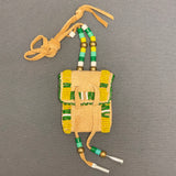 Phyllis Bearskin, Seneca/Cayuga & Chickasaw - Brain tanned leather handmade medicine bag