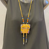 Phyllis Bearskin, Seneca/Cayuga &amp; Chickasaw - Brain tanned leather handmade medicine bag