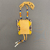 Phyllis Bearskin, Seneca/Cayuga &amp; Chickasaw - Brain tanned leather handmade medicine bag