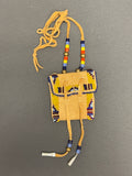 Phyllis Bearskin, Seneca/Cayuga &amp; Chickasaw - Brain tanned leather handmade medicine bag