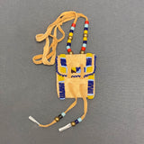 Phyllis Bearskin, Seneca/Cayuga & Chickasaw - Brain tanned leather handmade medicine bag 6/38