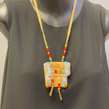 Phyllis Bearskin, Seneca/Cayuga & Chickasaw - Brain tanned leather handmade medicine bag