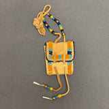 Phyllis Bearskin, Seneca/Cayuga & Chickasaw - Brain tanned handmade leather medicine bag   6/46
